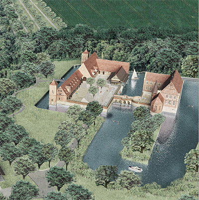 Burg Droste Huelshoff Luftbild